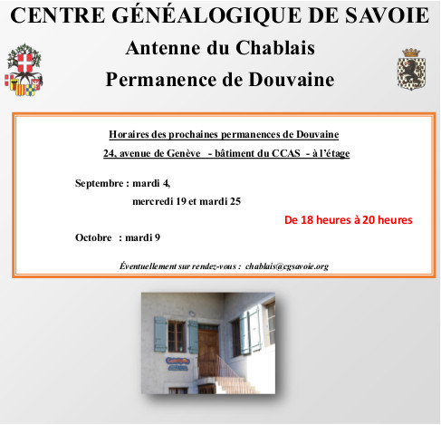 Permanences à Douvaine