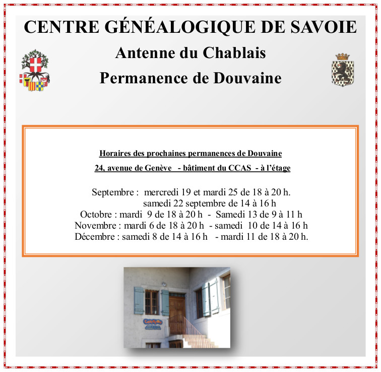 Permanences à Douvaine