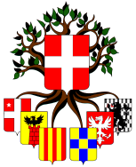 Logo CGS: arbre avec blasons